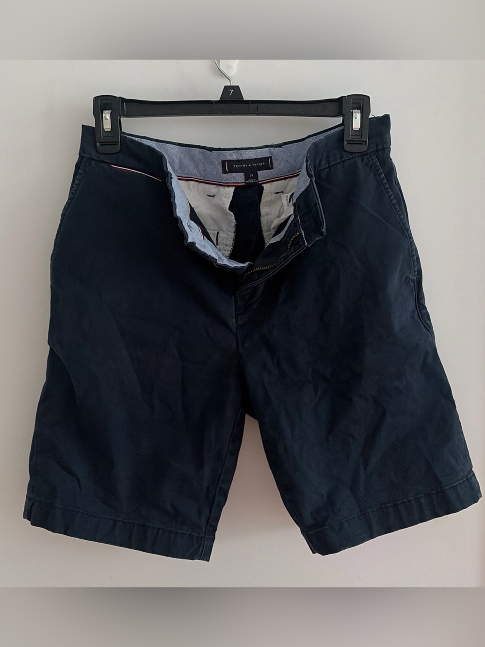 Tommy Hilfiger Men’s Dark Navy Flat Front Shorts